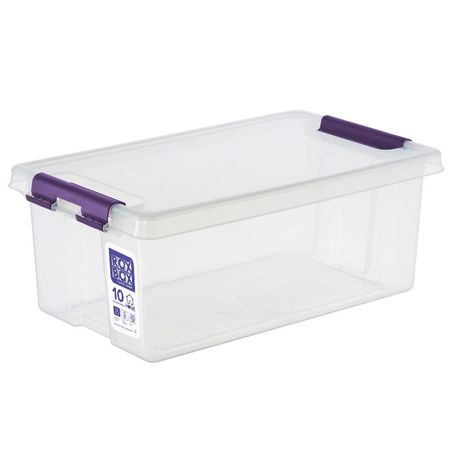 ящик ROXBOX Home 10л 40х23х15см с клипсами, крышкой прозрачный сушилка для белья joy home aero 3м для батареи крашеная пластик