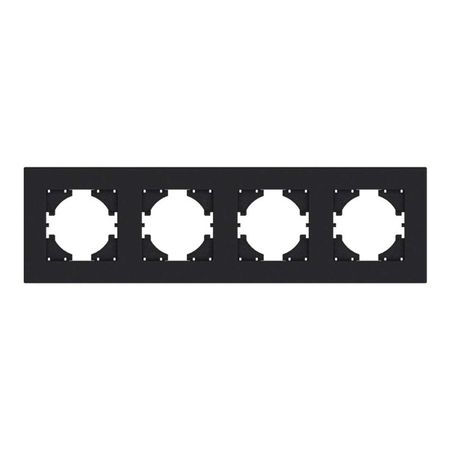 рамка 4 поста GUSI City горизонтальная графит рамка 4 поста gusi city горизонтальная серебро