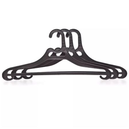 набор вешалок ПОЛИМЕРБЫТ 3шт 48см 52-54р универсальные пластик черный вешалок todelia 3шт 44 5см универсальные с антискользящей перекладиной и выемками дерево