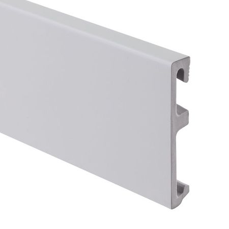 плинтус SALAG Alpha Серый 2400x80 ударопрочный ПВХ микроскоп 64x 2400x для