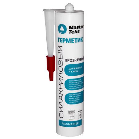 герметик силакриловый MASTERTEKS для ванной и кухни 290мл прозрачный, арт.9612870 moonbiffy прозрачный герметичный контейнер для кухни