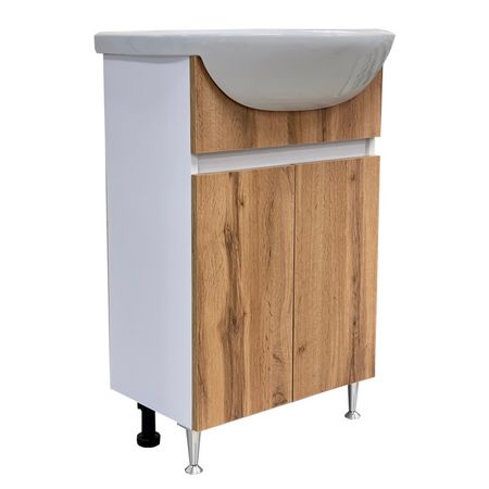 тумба с раковиной напольная GRADEONIKA Леда 55 дуб вотан
