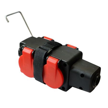 розетка переносная ВЭП СВЕТ 4-местная 200-250В 2P+E 16А IP44 красный