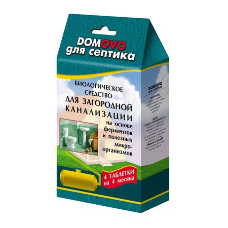 средство для септика DOMOVO для загородной канализации 48г 4 таблетки