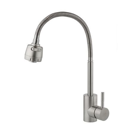 смеситель для кухни AQUEDUC 345319 одноручков. гибкий излив 2х режимный  нерж. Сталь сатин перезаряжаемый 6 режимный cob фонарик с магнитом