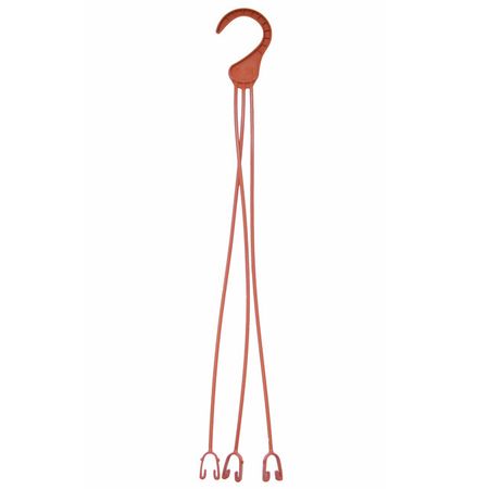 подвес для кашпо с крючком 50см пластик терракот
