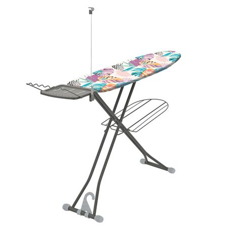 доска гладильная TODELIA Plastik Pro 109х33см перфорация пластик полка для утюга, белья, крючок прищепки бельевые urve plastik 10 шт