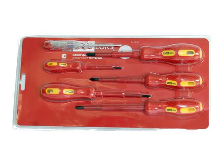 набор отверток диэлектрических с тестером UGO LOKS 6шт тестер аккумуляторов terrific yr1030 yr1035 tr1030 tr1035