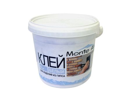 клей для изделий из гипса MONTE ALBA Белый (ведро, 4,0 кг) hanpinyou белый край ремонтный клей с кисточкой 2 шт