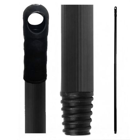 ручка для швабры 110см сталь, пластик черный