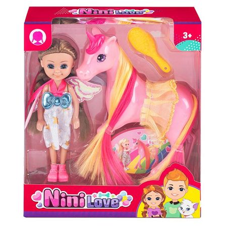 набор фигурок Диана с единорогом 4х5х16см пластик рождественские куклы эльфы cmgbobp 65 см