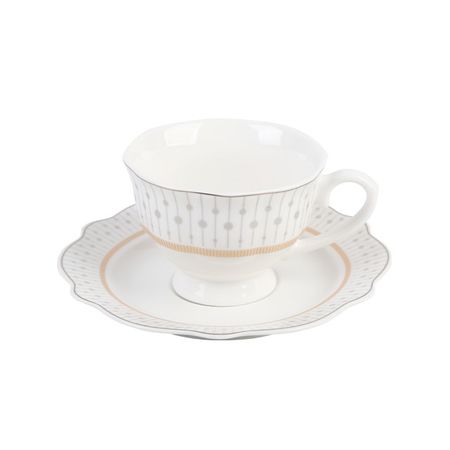 чашка с блюдцем TODELIA Вдохновение 200мл костяной фарфор