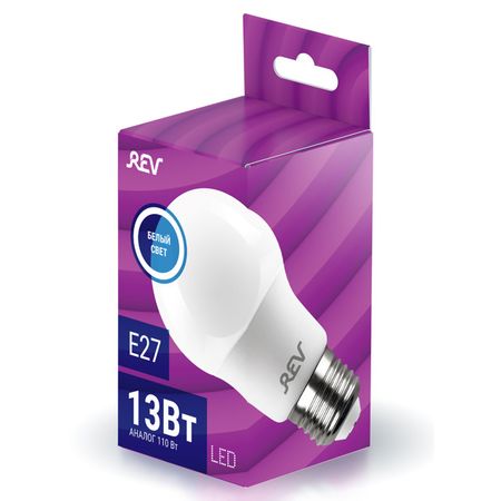 лампа светодиодная REV 13Вт Е27 1040Лм 4000К груша лампа светодиодная febox 20вт е27 4000к 1800лм 220в груша