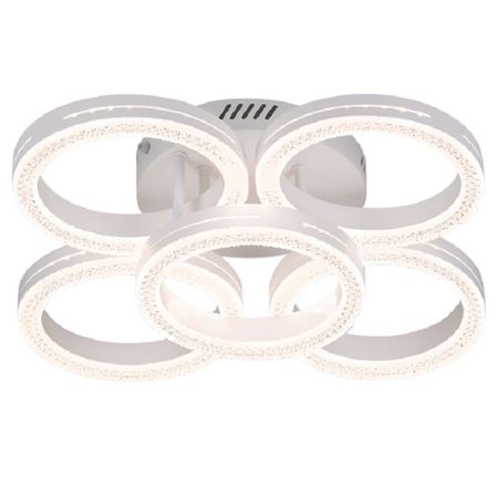 люстра потолочная светодиодная RIVOLI Juniper 75Вт 3000-6000К с ДУ белый  пластик паяльная станция stm32 oled hakko t12 75вт