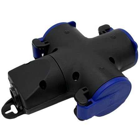 розетка переносная ВЭП СВЕТ 3-местная 200-250В 2P+E 16А IP44 синий