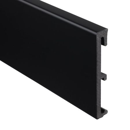 плинтус SALAG Alpha черный 2400x95,5 ударопрочный ПВХ микроскоп 64x 2400x для