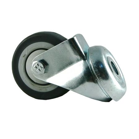 колесо 50мм поворотное под штырь резина колесо 50мм поворотное под штырь серое резина