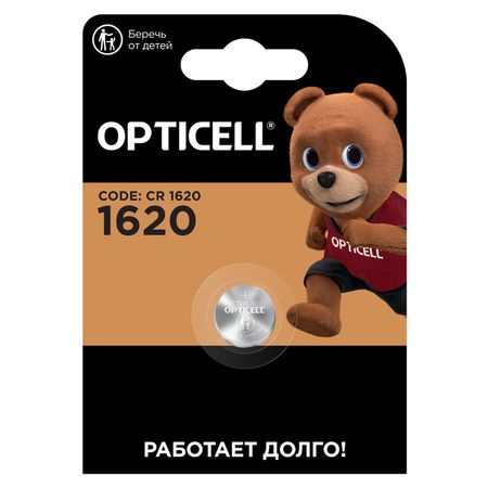 батарейка OPTICELL 3В литиевая CR1620 1шт батарейка gp batteries cr1620 1 шт