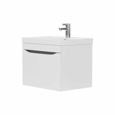 тумба с раковиной подвесная ЭКВИЛ Prime 60см белая