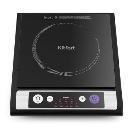 плитка индукционная KITFORT КТ-107 1800Вт 1 конфорка черный конфорка электрическая чугун 180мм 1500вт