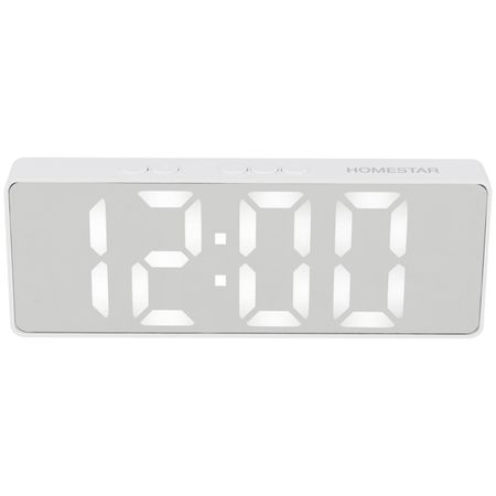 часы электронные HOMESTAR HS-0120 с будильником белый запайщик пакетов homestar hs 2038 3dn белый