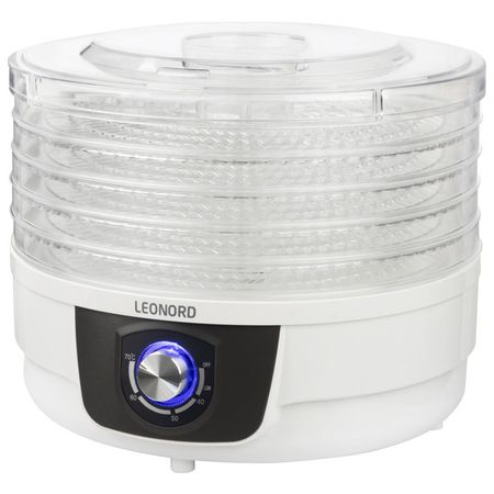сушилка для овощей и фруктов LEONORD LE-1779 250Вт 12л 5 поддонов сушилка для овощей и фруктов leonord le 1779 250вт 12л 5 поддонов