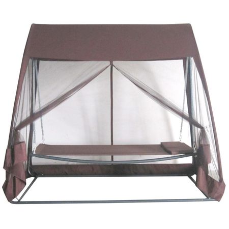 гамак с антимоскитной сеткой 2,6х1,8х2,1м коричневый