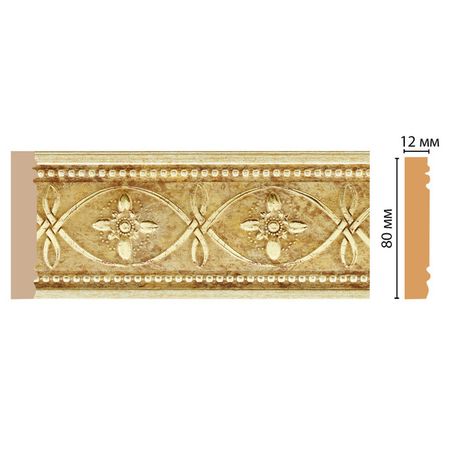 молдинг DECOMASTER 2400х12х80мм золотой, арт.150-933