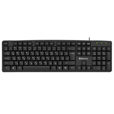 клавиатура DEFENDER ELEMENT HB-520 45522 1,5м USB черный rfid клавиатура asia teco s602em w s602mf w