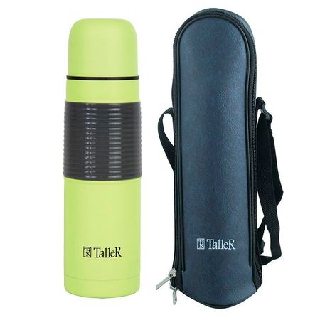 термос TALLER Лестер 1л узкое горло с чехлом нерж.сталь, пластик