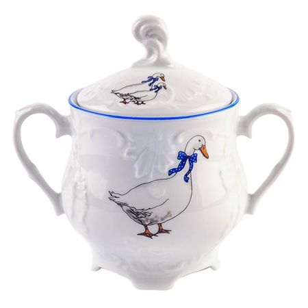 сахарница CMIELOW Рококо Гуси 250мл фарфор