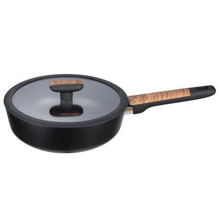 сковорода MOULIN VILLA Blackwood 24см глубокая антипр.покр. кован.алюм. индукция с крышкой