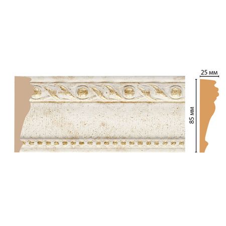 молдинг DECOMASTER 2400х25х85мм белый, арт.152-41