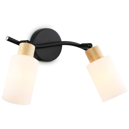 спот AMBRELLA LIGHT Традиционный 2х60Вт E14 металл дерево черный бра mw light ариадна 1х60вт e14 металл бронза