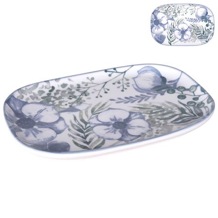 блюдо KORALL Cotton 20х14х2см фарфор блюдо korall щелкунчик и мышиный король 25х11 5смовальное фарфор зеленый