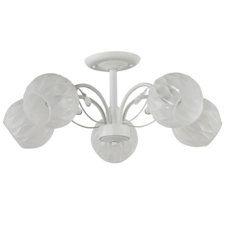 люстра потолочная SCHAFFNER Merito E27 40Вт стекло металл белый спот поворотный ritter artin gu10 40вт металл белый