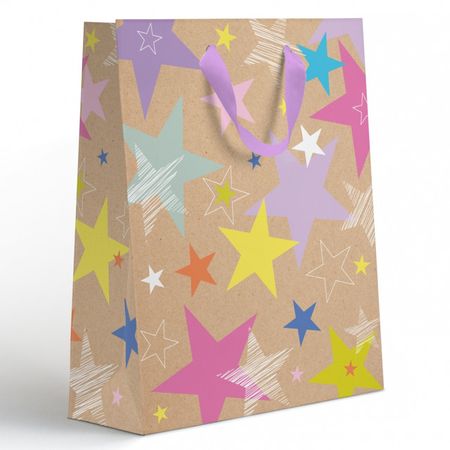 пакет подарочный 18x23x10 см Крафт одноразовые пакеты из крафт бумаги 25 шт