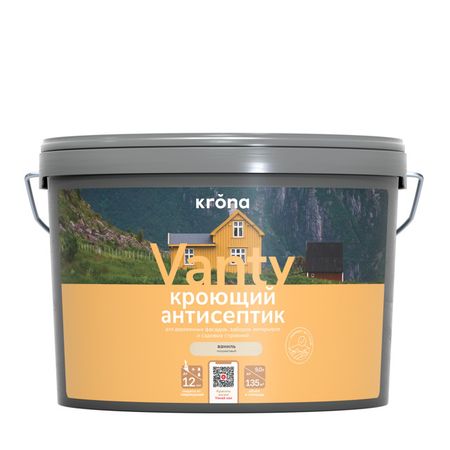 антисептик кроющий KRONA ваниль 9 л, арт.66320469