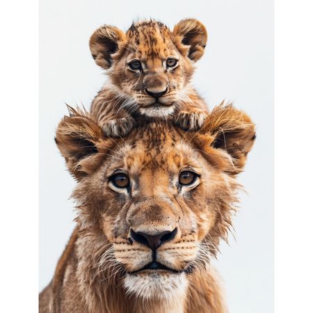 картина на холсте Львиное сердце 400х500мм постеры с животными на холсте