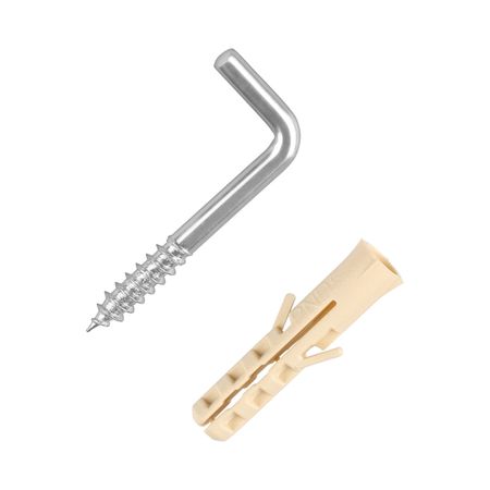 шуруп-крюк L-образный 3,6х30мм с дюбелем 3шт шуруп крюк 6х60 hook 6 x60 mp