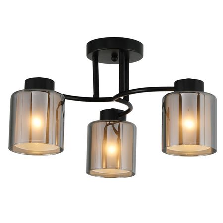 люстра потолочная SCHAFFNER Freddo  E27 40 Вт стекло металл чёрный