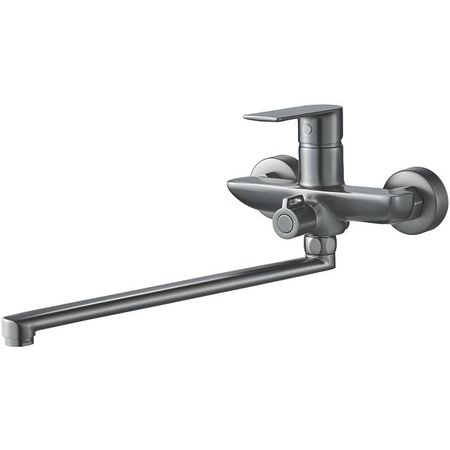 смеситель для ванны VITARTA VT.51.02.03 длинный излив серый