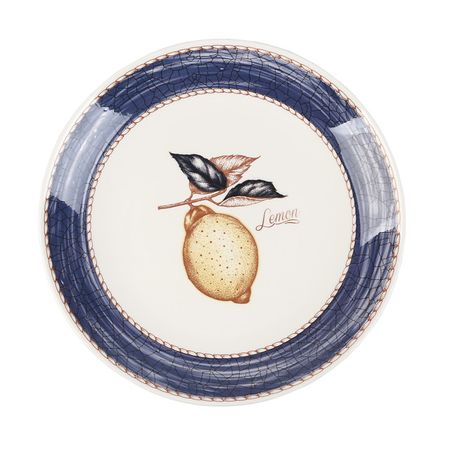 тарелка TODELIA Летняя 27,6см обеденная костяной фарфор