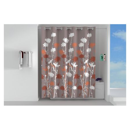 занавеска для ванной OFELIS Абстракция 180х200см полиэстер коричневая