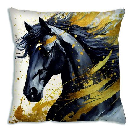 подушка декоративная Лошадь 40х40см бежевая, арт.ПД лошадь золото трафарет для живописи лошадь beebeecraft