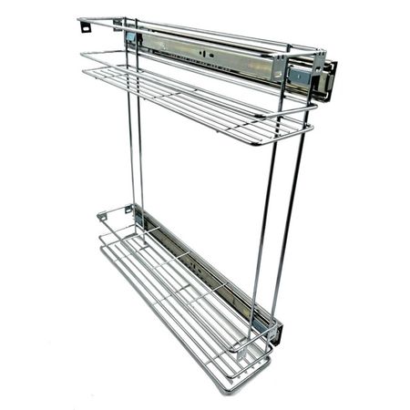 корзина с боковым креплением 2 уровня 440х105х500мм хром с доводчиком mijia мини перезаряжаемый фонарик с боковым светом