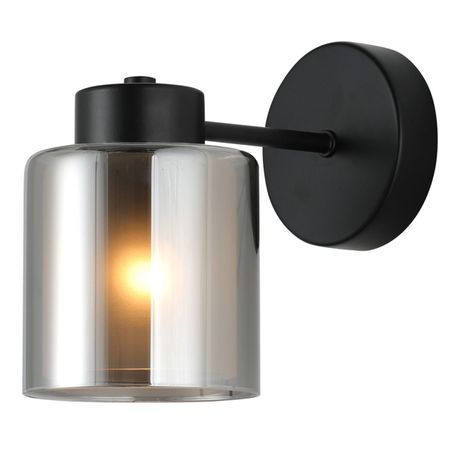 бра настенная SCHAFFNER Freddo  E27 40 Вт стекло металл чёрный
