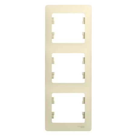 рамка 3 поста SYSTEME ELECTRIC Glossa бежевый вертикальное