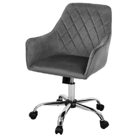 стул офисный МАДРИД-ЛИФТ 590х630х795(880)мм серый/хром ткань/металл