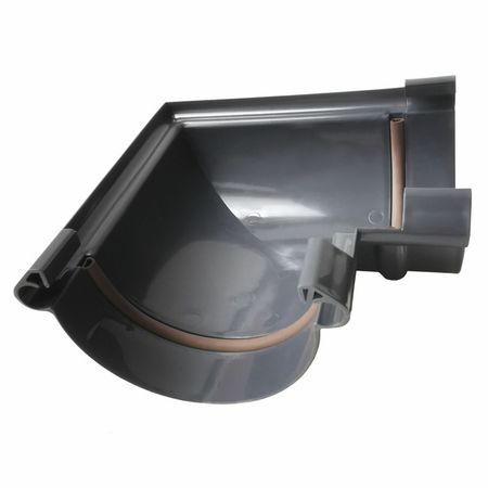 угол желоба IMPLAST 90 гр. 130 мм внутр./внеш. G130/80 графит